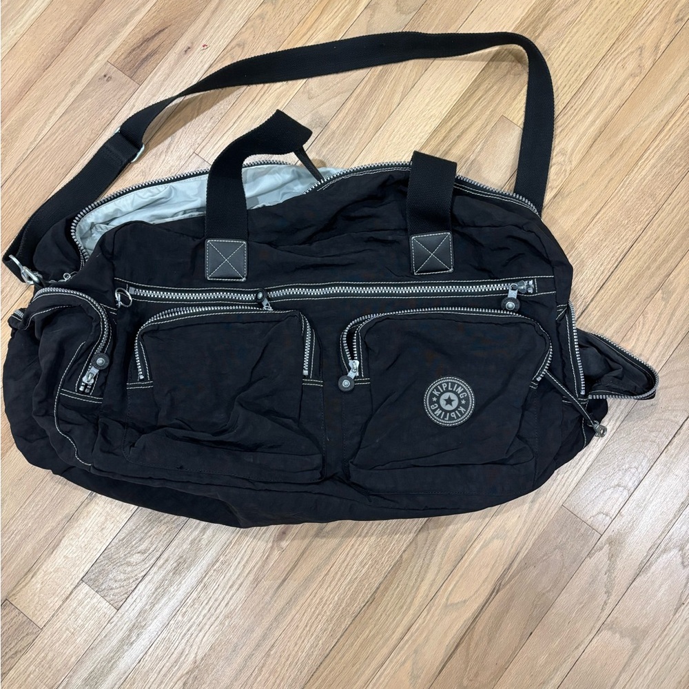 Kipling Black Duffel Bag / Weekender. Great condition.
